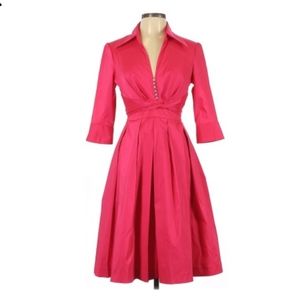 Donna Ricco Collared A-Line Dress